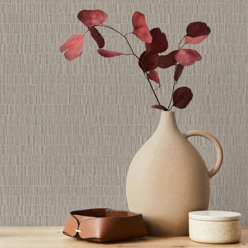 Non-woven wallpaper wood look stripes beige brown 35365