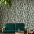 Non-woven wallpaper wood look 3D effect light green 35378 1