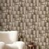 Non-woven wallpaper wood look 3D effect beige brown 35388 3