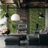 Non-woven wallpaper stone look moss green grey 45731 4