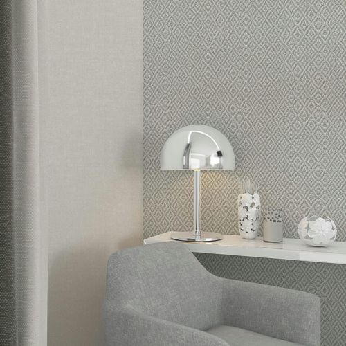Non-woven wallpaper diamond pattern sisal light grey 45747