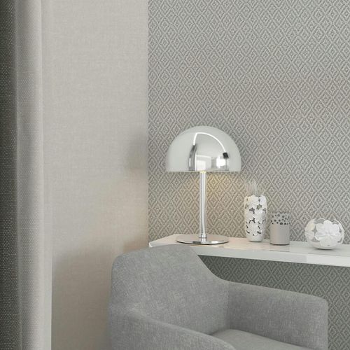 Non-woven wallpaper plain textile look grey beige 45773