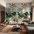 Photo Wallpaper Jungle Tropical White Green Red 42223 2