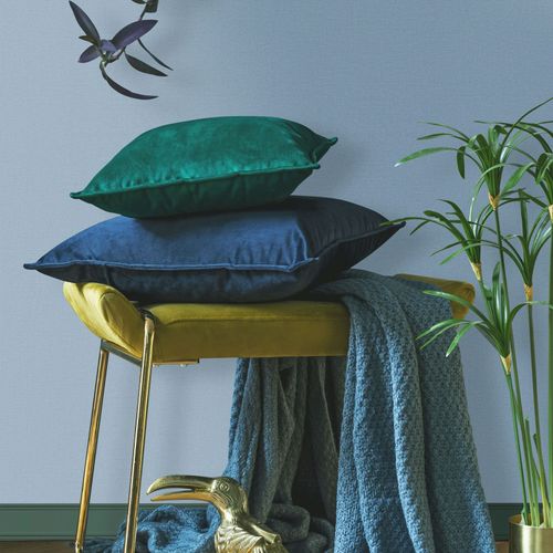 Non-woven Wallpaper plain Textile Look texture Blue 82489