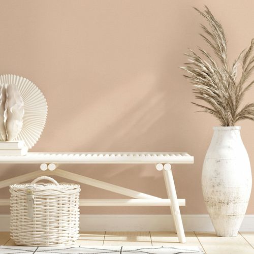 Non-woven Wallpaper plain Textile Look texture Orange 82490