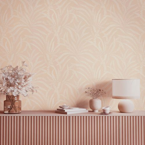 Non-woven Wallpaper Floral Grasses Apricot Cream 82506