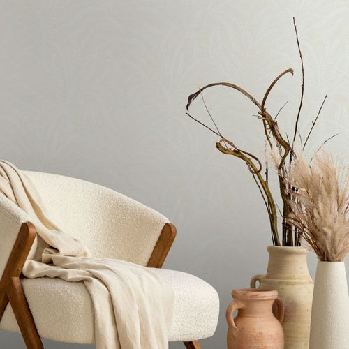 Non-woven Wallpaper Floral Grasses Skandi Cream Beige 82507