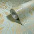 Non-woven Wallpaper Ornaments Green Gold Metallic 82510 4