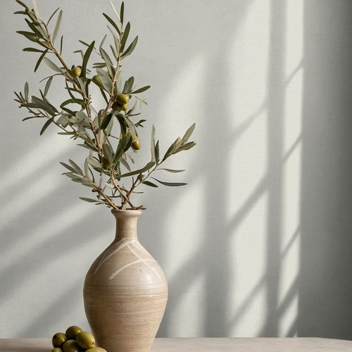 Non-woven Wallpaper plain Textile Look texture Beige 82513