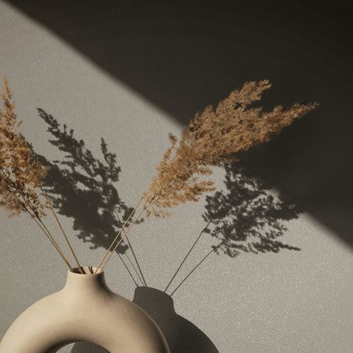 Non-woven Wallpaper plain Texture Modern Beige Grey 82517