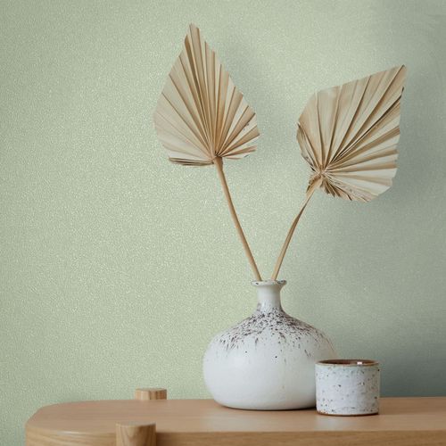 Non-woven Wallpaper plain Texture Modern Green 82520