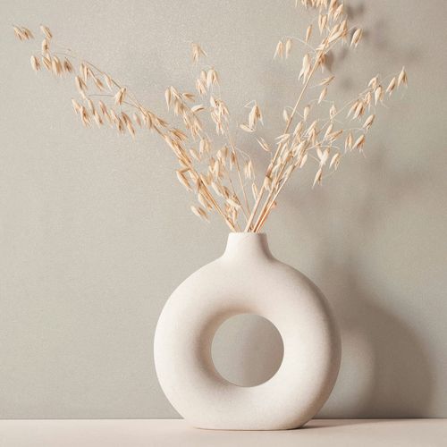 Non-woven Wallpaper plain Texture Modern Beige Creme 82526