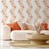 Non-woven Wallpaper Floral Flowers White Red Green 89011 1