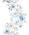 Non-woven Wallpaper Floral Flowers White Blue Grey 89012 3