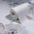 Non-woven Wallpaper Floral Flowers White Blue Grey 89012 4