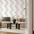Non-woven Wallpaper Floral Floral White Grey Beige 89013 1