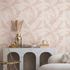 Non-woven Wallpaper Leaves Tendrils Pink Orange Beige 89016 1
