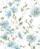 Non-woven Wallpaper Flowers Leaves White Blue Green 89022 3