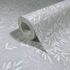 Non-woven Wallpaper Floral Leaves Light Grey White 89025 4