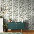 Non-woven Wallpaper Flowers White Green Brown 89038 2