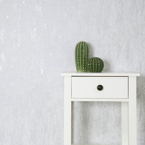 Guido Maria Kretschmer Wallpaper Plaster Look Grey Metallic