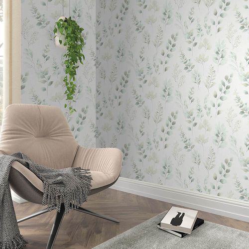 Guido Maria Kretschmer Wallpaper Leaves White Green