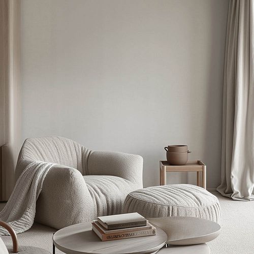 Non-woven Wallpaper plain Stripes Cream Grey 10559-01