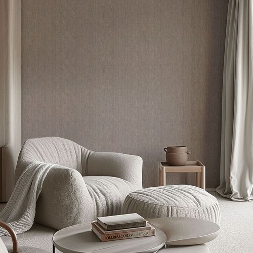 Non-woven Wallpaper plain Stripes Brown Blue 10559-22