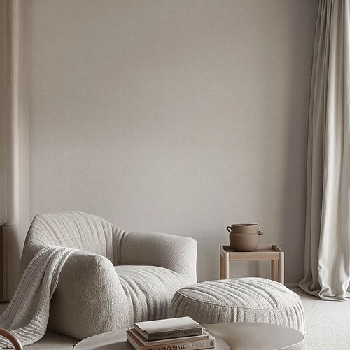 Non-woven Wallpaper plain Stripes Beige Grey 10559-37