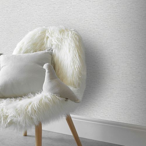 Non-woven Wallpaper Wood Look Cream Grey Glitter 10562-31