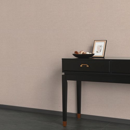 Non-woven Wallpaper plain Textile Look Beige Pink 10563-05