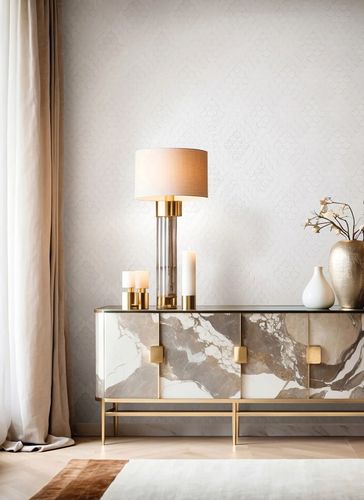 Wallpaper Papis Loveday 3D Look Graphic Cream Grey 35810