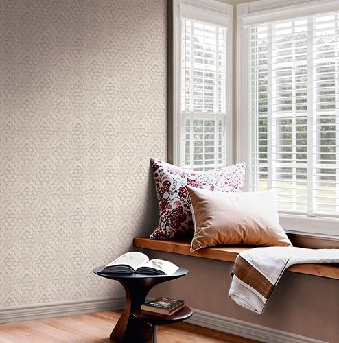 Wallpaper Papis Loveday 3D-effect graphic grey cream 35811