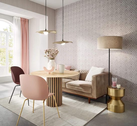 Wallpaper Papis Loveday 3D Look Graphic Grey Taupe 35812