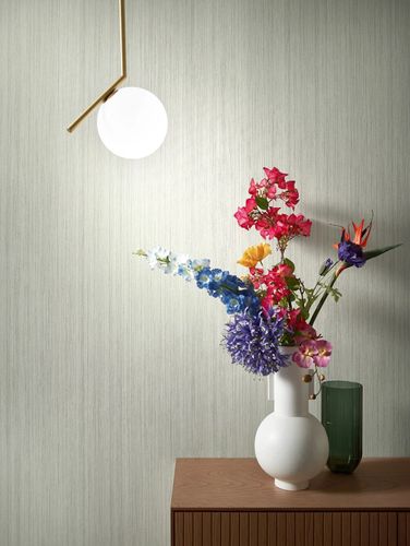 Wallpaper Papis Loveday Stripes Textured Green Grey 35836