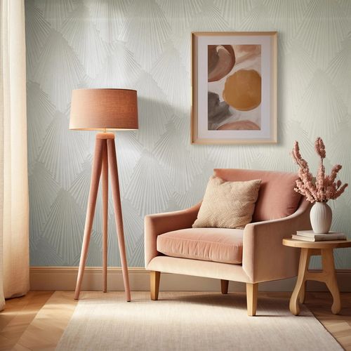 Wallpaper Papis Loveday Fan Abstract Cream Metallic 35845