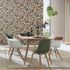 Non-woven Wallpaper Flowers Brown Blue Orange 10586-11 1