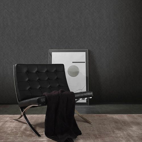 Non-woven Wallpaper Graphic Plain Black Grey 10589-47