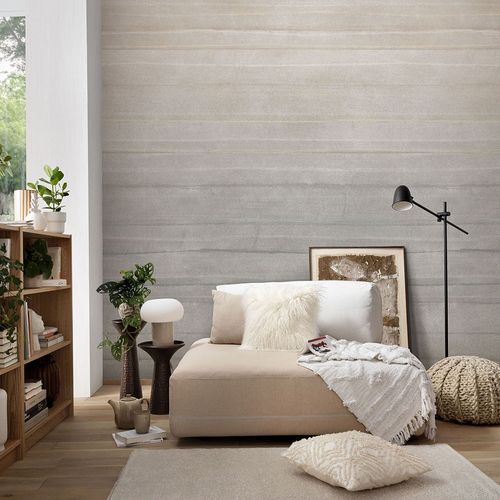 Photo Wallpaper Stripes Gradient Beige Grey 22104-07-01