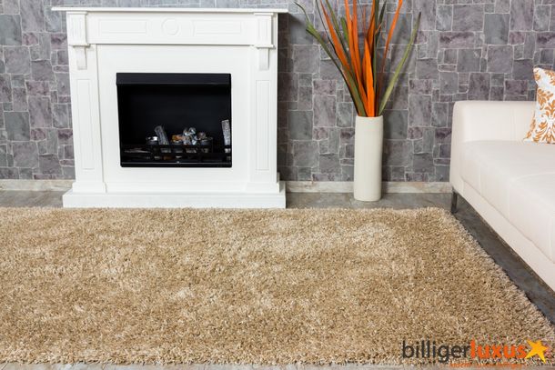 Carpet / rug Shaggy OSLO beige 80 cm x 150 cm / 31.5 '' x 59.1 ''