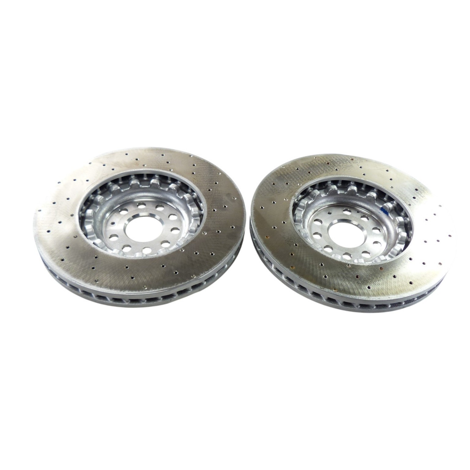 Brembo Bremsscheiben Gelocht + Beläge VW Golf VII 2.0 GTD VA 312MM + HA 300MM