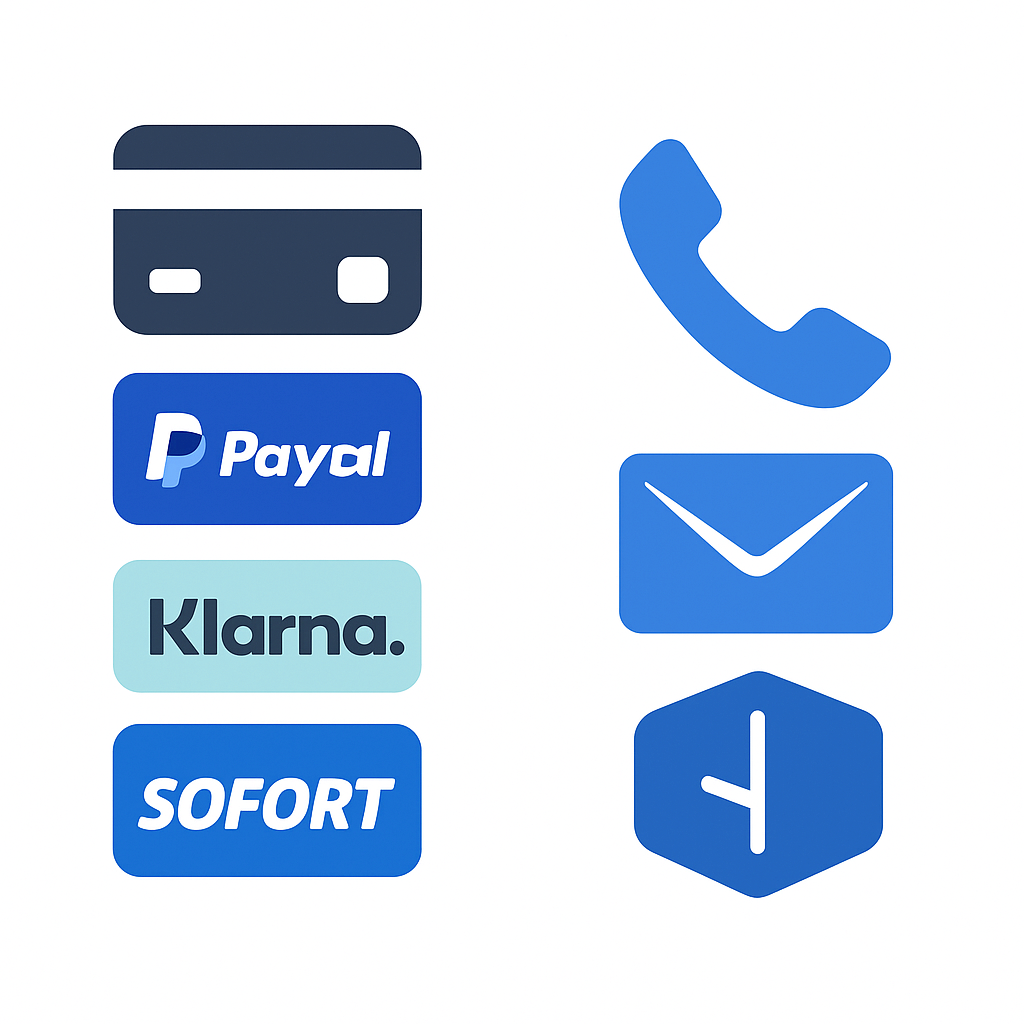Zahlung und Kontakt