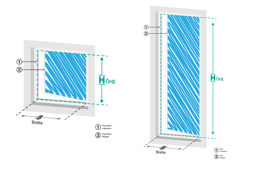 Anleitung zum richtigen Ausmessen von Fenstern und Türen