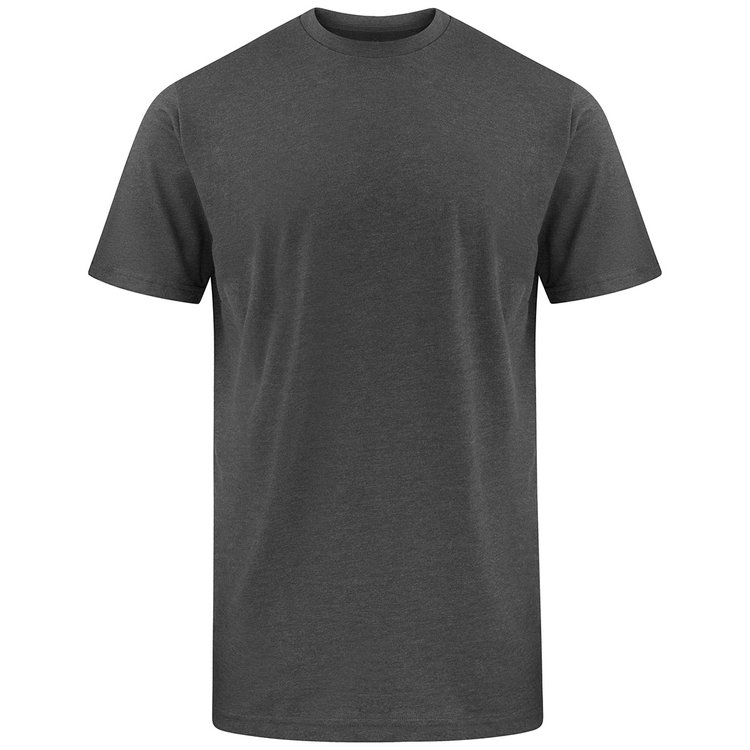 T-Shirt extra lang - Rundhals - anthrazit melange