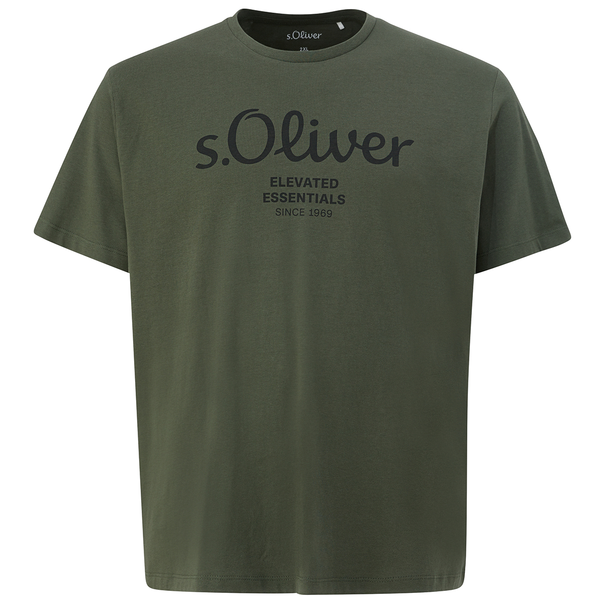 s.Oliver - T-Shirt mit Label-Print - oliv | Miesner