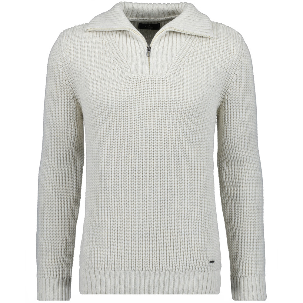 RAGMAN Troyer Strickpullover extra lang natur
