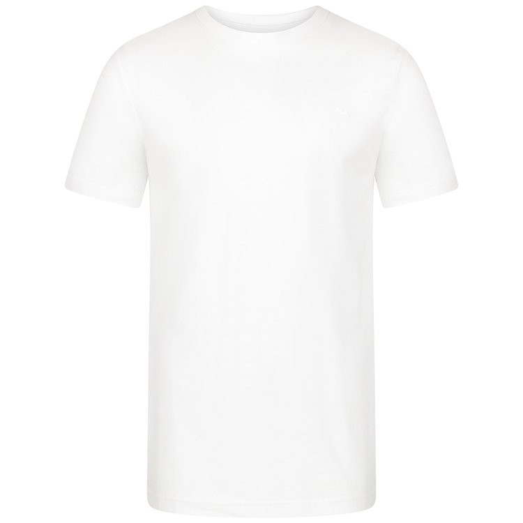 T-Shirt extra lang Herren weiß Rundhals