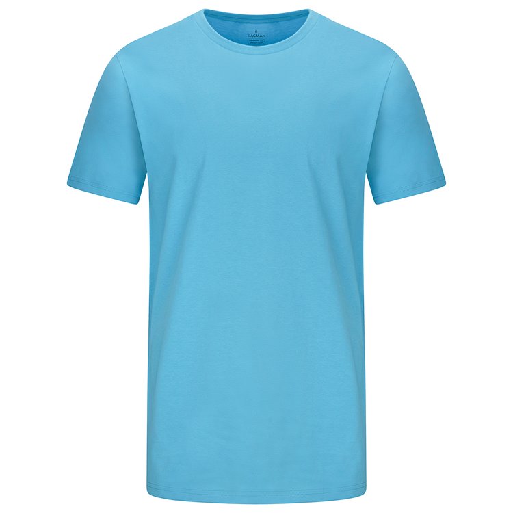 T-Shirt extra lang - Rundhals - türkis