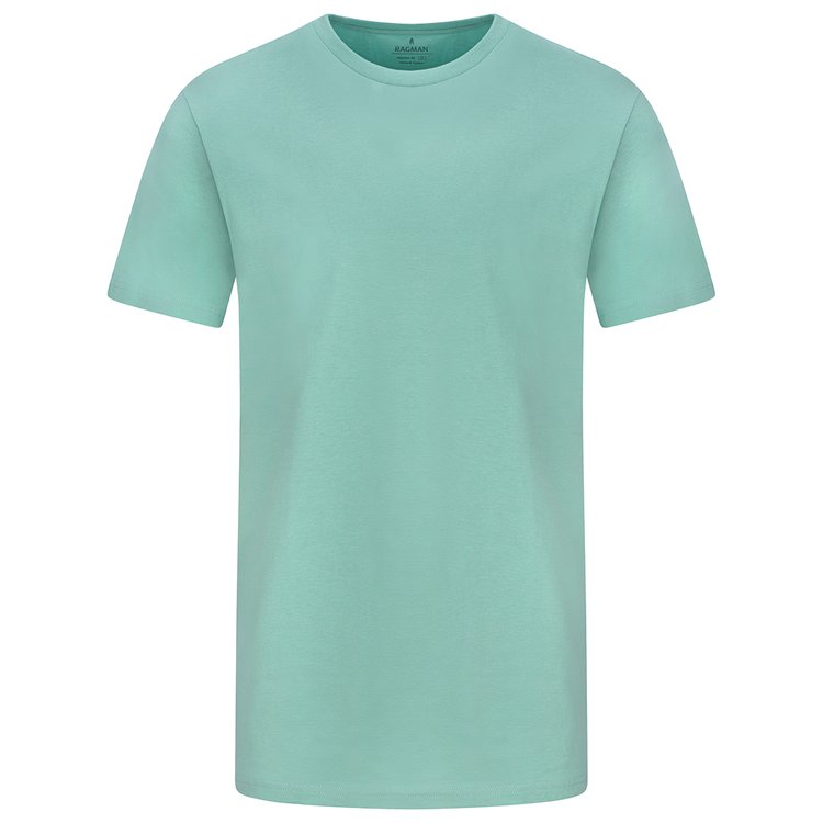 T-Shirt extra lang - Rundhals - grün