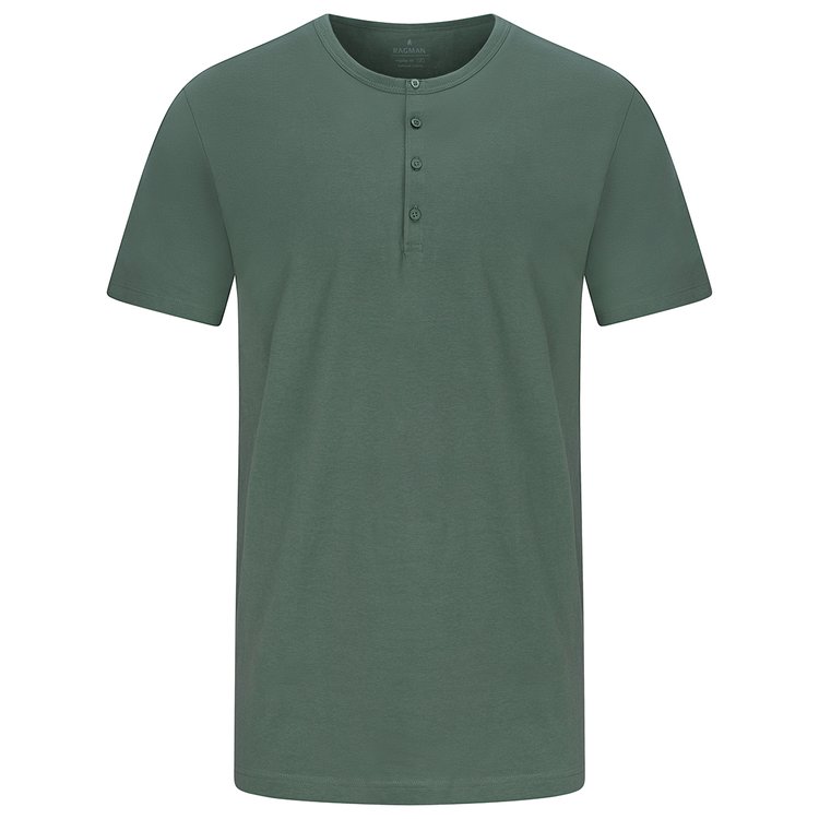 Serafino Shirt extra lang - salbeigrün